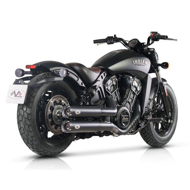 Revolver 90Mm Slip-On Muffler Set Black For 21-24 Indian Scout