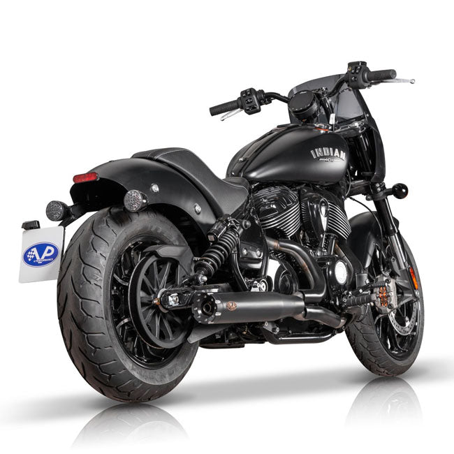 Revolver 2-1 Club Style Exhaust System Black For 21-24 Indian Chief