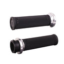V-Twin Lock-On TBW Ruffian-HD Grips Black/Silver For 08-25 H-D With E-throttle