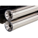 Double Groove Slip-ons Exhaust Polished For 06-13 XL1200C/CA/CB