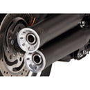 Double Groove Slip-ons Exhaust Black For 17-20 XL1200C/CA/CBXL2
