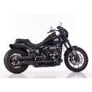 Double Groove Slip-ons Exhaust Black For 21-22 FXBRS