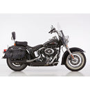 Double Groove Slip-ons Exhaust Black For 14-16 FXSB