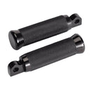 Foot Pegs Knurled Style Black For All H-D With Traditional Male Mount.
