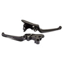 Classic Brake & Clutch Lever Set Black For 96-14 Softail