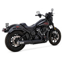 Supersport Slip-On Muffler Wrinkle Black For 25-26 Softail With 2-1 Headers