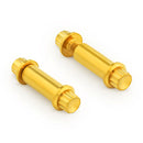 Titanium 12-Point Foot Peg Bolt Kit Gold - Pack Of 2 For All H-D With Traditional Male Mount