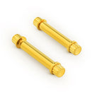 Titanium 12-Point Foot Peg Bolt Kit Gold - Pack Of 2 For 18-25 Softail Front & Rear