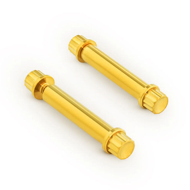 Titanium 12-Point Foot Peg Bolt Kit Gold - Pack Of 2 For 18-25 Softail Front & Rear