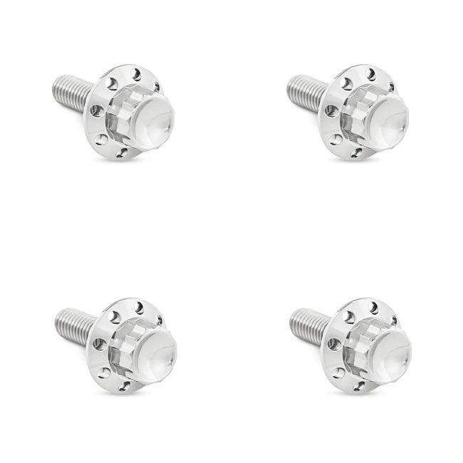Titanium 12-Point Windshield Bolt Kit Polished For Road Glide: 15-23 Fltrx