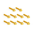 Titanium 12-Point Cam/Point Cover Bolt Kit Gold For 99-17 Twin Cam (NU)