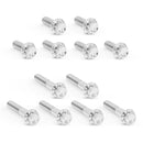 Titanium 12-Point Rocker Box Bolt Kit Polished For 99-17 Twin Cam (NU)