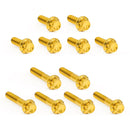 Titanium 12-Point Rocker Box Bolt Kit Gold For 99-17 Twin Cam (NU)