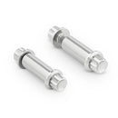 Titanium 12-Point Foot Peg Bolt Kit Polished For All H-D With Traditional Male Mount