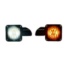 Shark Demon White/amber Front Turn Signals For 15-23 (NU) FLTR Road Glides