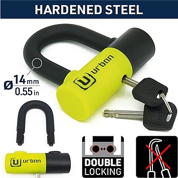 Security UR59 Motorcycle Disc Lock + Reminder Cable - Security Level 10