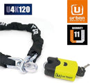 Security U4K120 120 CM Motorcycle Chain + Lock - Security Level 11