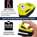 Security UR955Y Motorcycle Disc Lock + Reminder Cable - Security Level 6