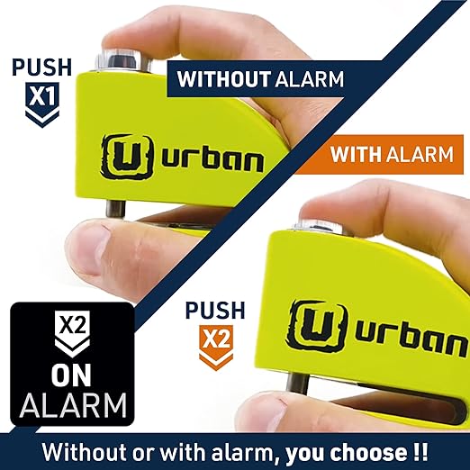 Security UR906X Motorcycle Disc Lock With Alarm - Security Level 10