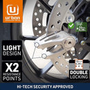 Security UR210S Motorcycle Disc Lock + Reminder Cable - Security Level 17