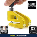 Security UR210Y Motorcycle Disc Lock + Reminder Cable - Security Level 17