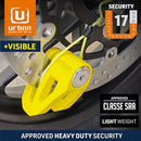 Security UR210Y Motorcycle Disc Lock + Reminder Cable - Security Level 17