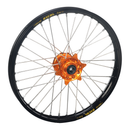 Complete Front Wheel For KTM/Husq/Gas -25 Black Rim / Orange Hub - 21 X 1.60