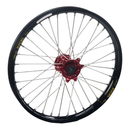 Complete Front Wheel For KTM/Husq/Gas -25 Black Rim / Red Hub - 21 X 1.60