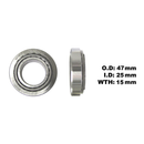 Steering Taper Bearing 25 X 47 X 15