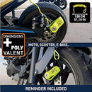 Security UR955Y Motorcycle Disc Lock + Reminder Cable - Security Level 6