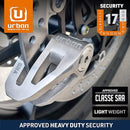 Security UR210S Motorcycle Disc Lock + Reminder Cable - Security Level 17