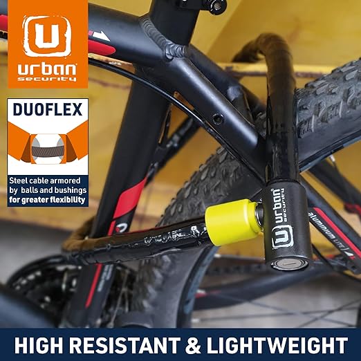 Security UR5120 Duoflex Articulated 120 CM Motorcycle Cable Lock - Security Level 9