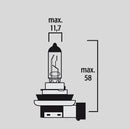 Halogen Headlight Bulb H8 12V 35W | Vendor Part 2080