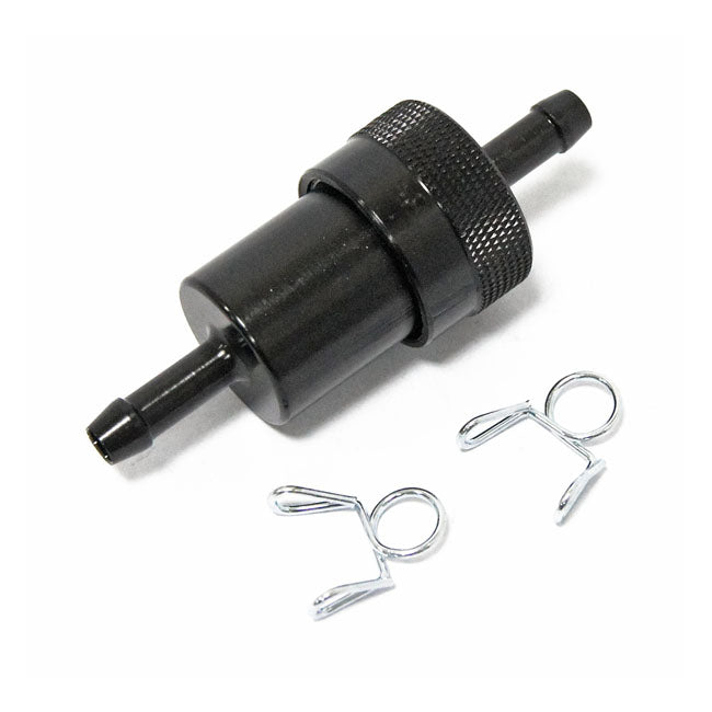 Black Aluminum Fuel Filter 1/4 Inch