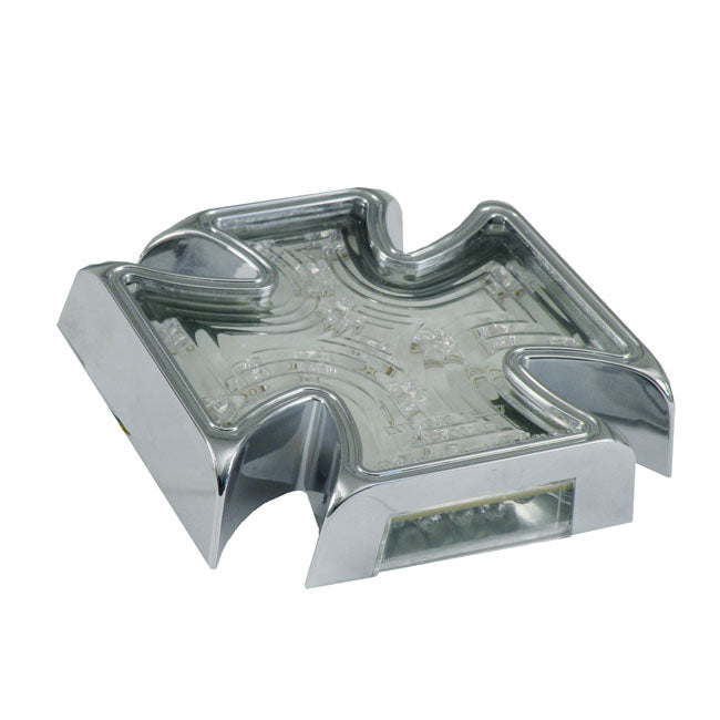 Maltese Cross Billet LED Taillight Clear Lens