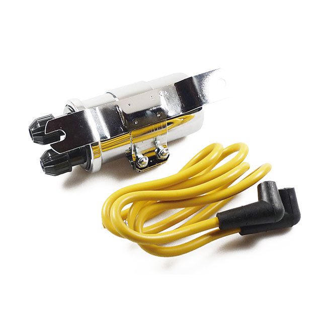 Round Custom Ignition Coil Kit Chrome - 6V