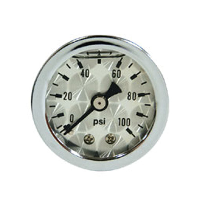 Oil Pressure Gauge Engine-Turned 100Psi