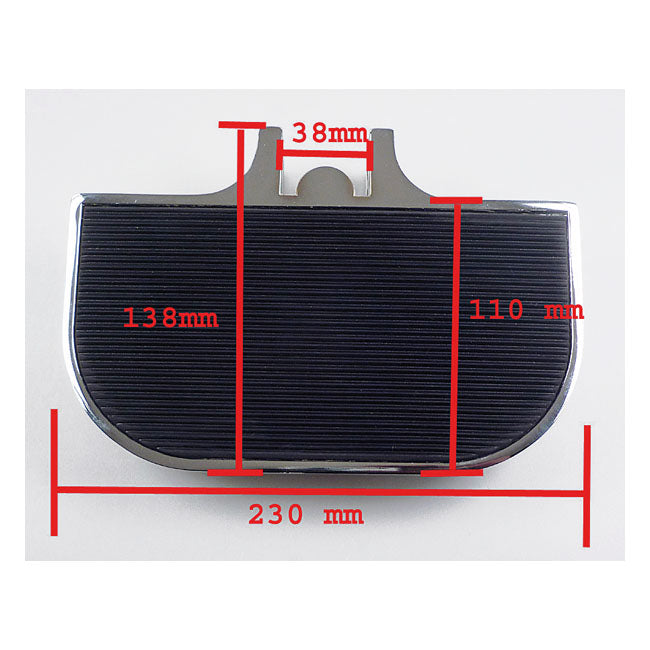 Mini-D Floorboards Black Inlay Chrome
