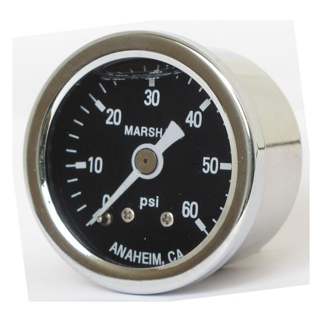 Oil Pressure Gauge 0-60 Psi Stainless Housing White Dual Scale Face