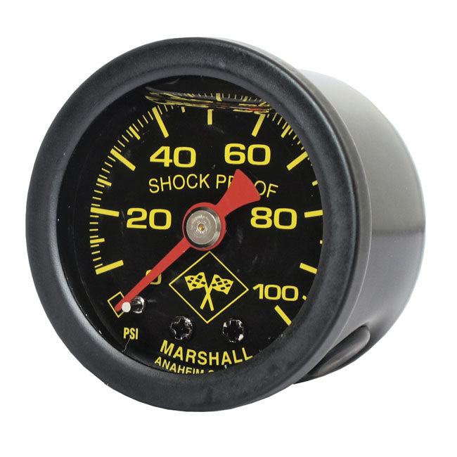 Oil Pressure Gauge 0-100 Psi Black Housing