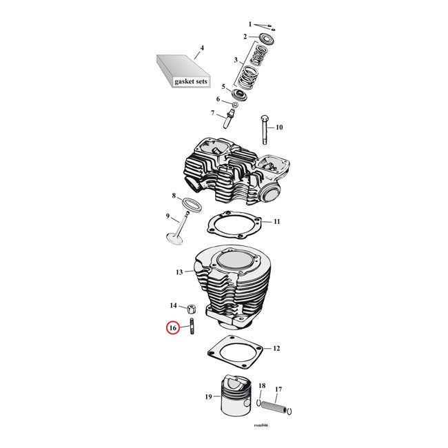 Studs Transmission To Primary & Cylinder Base