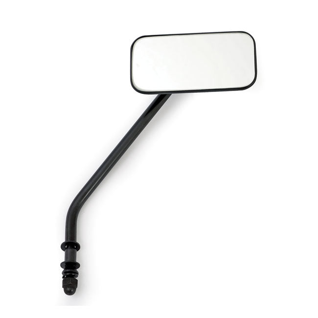 Small Rectangular Mirror Long Stem Black For 65-UP H-D