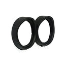 Recessed Trim Rings With Visor Turn Signals Black Wrinkle For Front & Rear On 14-22 NU FLHR