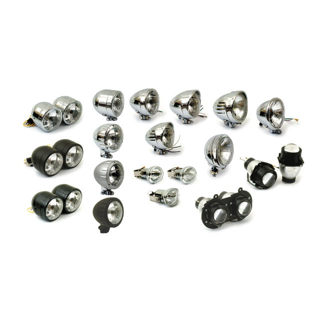 Dual Headlamp Assembly Chrome - 4 Inch