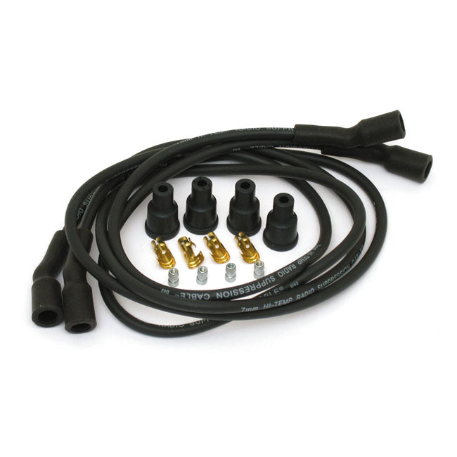 Universal 7 MM Spark Plug Wire Set Black