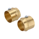 Brass Exhaust Tip Set 2 Inch Short Curve For 2" Exhaust Pipes