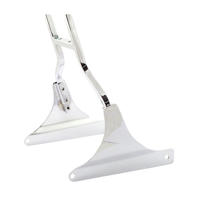 Sissybar Side Plates Rigid Mount Chrome For 00-17 FLSTF/B, FXST/B/S