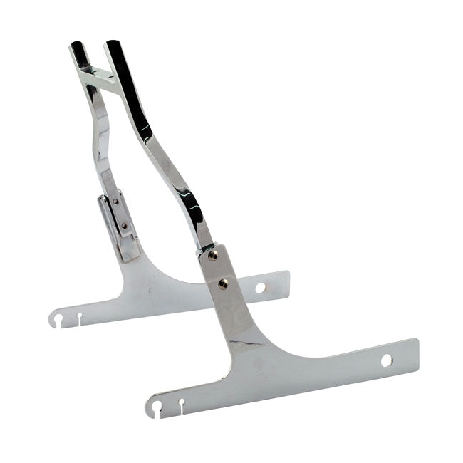 Sissybar Side Plates Rigid Mount Chrome For 91-95 Dyna Excl. FXDWG