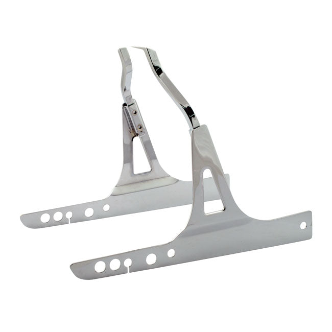 Sissybar Side Plates Rigid Mount Chrome For 08-13 FXDF