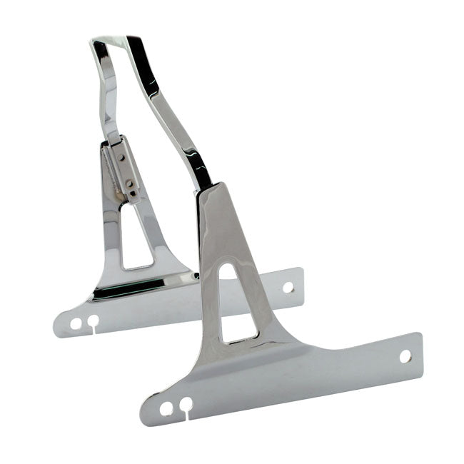 Sissybar Side Plates Rigid Mount Chrome For 06-17 Dyna Excl. FLD, FXDF, FXDWG